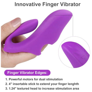 Paloqueth Remote Control Dual G-Spot & Clitoral Stimulation Finger Vibrator buy in Singapore LoveisLove U4ria