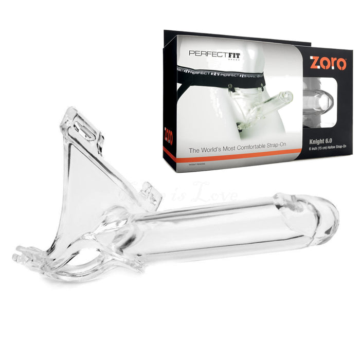 Perfect Fit Zoro Knight 6.0 Hollow Strap-On Clear 6 Inch 15 Cm [Clearance Condition*]