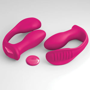 Pipedream 3Some Myself and Us Double Ecstasy Silicone Vibrator Pink Buy in Singapore LoveisLove U4Ria 