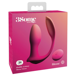 Pipedream 3Some Myself and Us Double Ecstasy Silicone Vibrator Pink Buy in Singapore LoveisLove U4Ria 