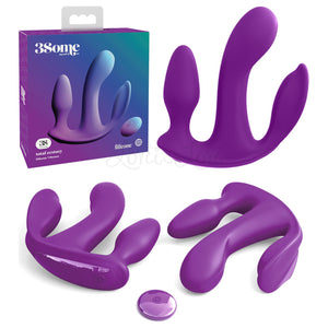 Pipedream 3Some Myself and Us Total Ecstasy Silicone Vibrator Purple buy in Singapore LoveisLove U4ria