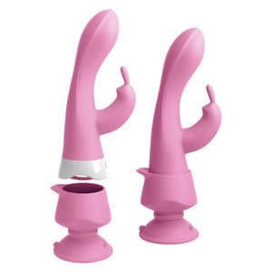 Pipedream 3Some Myself and Us Wall Banger Rabbit Silicone Vibrator Pink buy in Singapore Loveislove U4ria