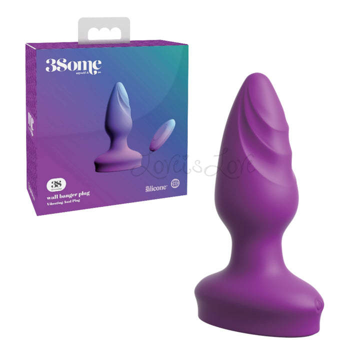 Pipedream 3Some Wall Banger Vibrating Anal Plug Purple ( Last Piece )