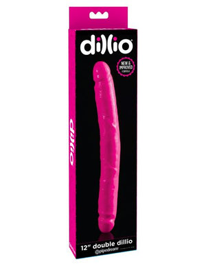 Pipedream Dillio 12 Inch Double Dong Purple or Pink (New And Improved Formula)