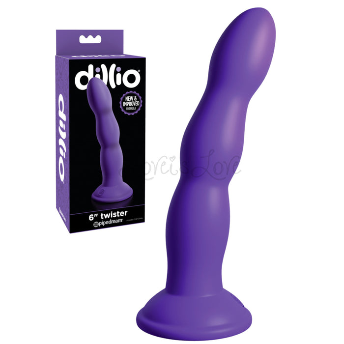 Pipedream Dillio 6 Inch Twister Dildo Purple