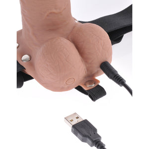 Pipedream Fetish Fantasy Hollow Rechargeable 7 Inch Strap-On with Remote Control