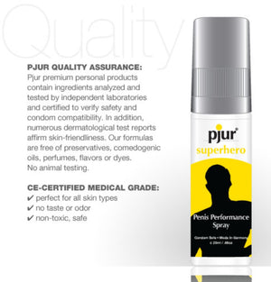 Pjur Superhero Performance for Men 20 ML Enhancers & Essentials - Delay Pjur Pjur Superhero STRONG Performance Spray 20 ml (0.68 fl oz)  Buy in Singapore LoveisLove U4Ria 