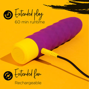 ROMP Beat Rechargeable Silicone Ribbed Classic Vibrator buy in Singapore LoveisLove U4ria