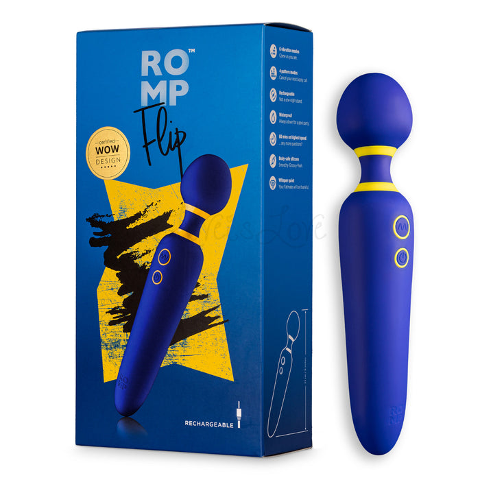ROMP Flip Body Wand Massager Blue