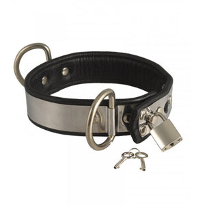 Rimba Leather Collar With Metal and Padlock RIM 7522 buy in Singapore Loveislove U4ria