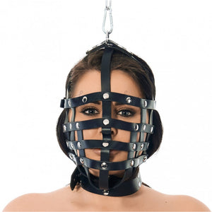 Rimba Leather Muzzle Mask with Top Hanging Ring RIM 7601 Buy in Singapore LoveisLove U4Ria 