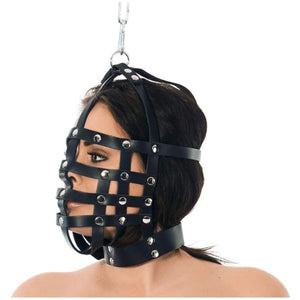 Rimba Leather Muzzle Mask with Top Hanging Ring RIM 7601 Buy in Singapore LoveisLove U4Ria 