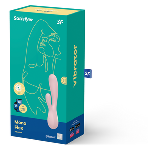 Satisfyer Mono Flex App-Controlled Rabbit Vibrator Mauve/Rose love is love buy sex toys in singapore u4ria loveislove