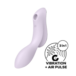 Satisfyer Curvy Trinity 2 Air Pulse Clitoral Stimulator and G Spot Vibrator in Violet Buy in Singapore LoveisLove U4Ria