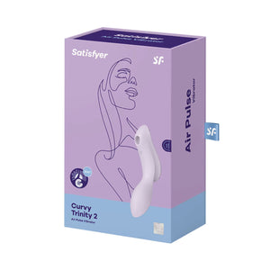 Satisfyer Curvy Trinity 2 Air Pulse Clitoral Stimulator and G Spot Vibrator in Violet Buy in Singapore LoveisLove U4Ria