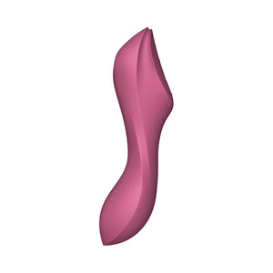 Satisfyer Curvy Trinity 3 Air Pulse Clitoral Stimulator and G Spot Vibrator in Red Buy in Singapore LoveisLove U4Ria