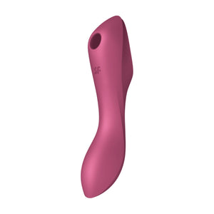 Satisfyer Curvy Trinity 3 Air Pulse Clitoral Stimulator and G Spot Vibrator in Red Buy in Singapore LoveisLove U4Ria