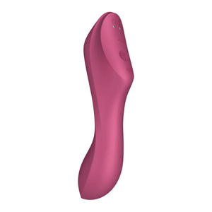 Satisfyer Curvy Trinity 3 Air Pulse Clitoral Stimulator and G Spot Vibrator in Red Buy in Singapore LoveisLove U4Ria