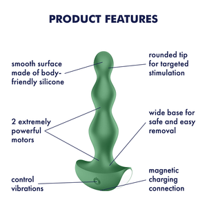 Satisfyer Lolli Plug 2 Vibrating Anal Plug Green love is love buy sex toys in singapore u4ria loveislove