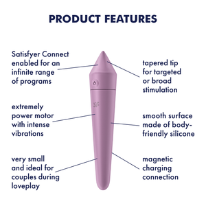Satisfyer Ultra Power Bullet 8 Tapered Tip Bullet Vibrator Lilac Buy in Singapore LoveisLove U4Ria