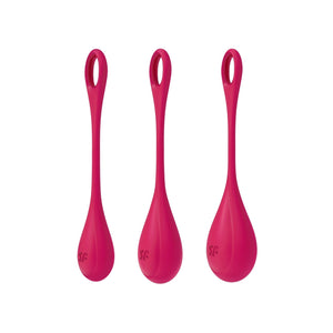 Satisfyer Yoni Power 1 Kegel Balls Training 3pc Set Red Buy in Singapore LoveisLove U4Ria