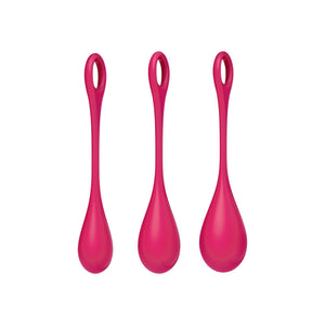 Satisfyer Yoni Power 1 Kegel Balls Training 3pc Set Red Buy in Singapore LoveisLove U4Ria