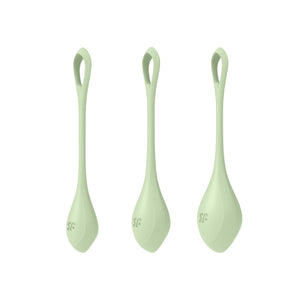 Satisfyer Yoni Power 2 Kegel Balls Training 3pc Set Light Green Buy in Singapore LoveisLove U4Ria