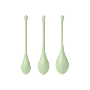 Satisfyer Yoni Power 2 Kegel Balls Training 3pc Set Light Green Buy in Singapore LoveisLove U4Ria