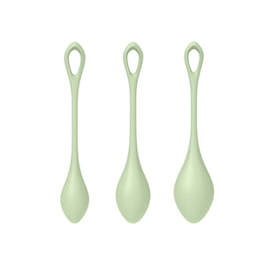 Satisfyer Yoni Power 2 Kegel Balls Training 3pc Set Light Green Buy in Singapore LoveisLove U4Ria
