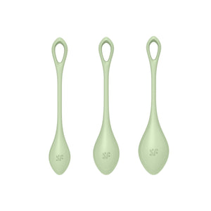 Satisfyer Yoni Power 2 Kegel Balls Training 3pc Set Light Green Buy in Singapore LoveisLove U4Ria