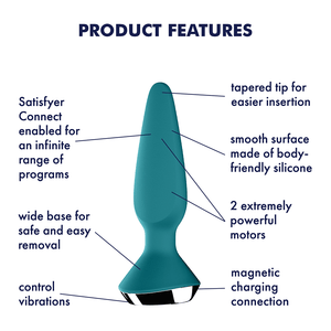 Satisfyer Plug-ilicious 1 App-Controlled Anal Plug Petrol love is love buy sex toys in singapore u4ria loveislove