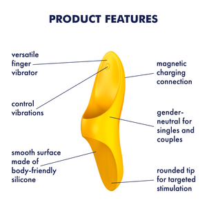 Satisfyer Teaser Finger Vibrator Dark Yellow love is love buy sex toys in singapore u4ria loveislove