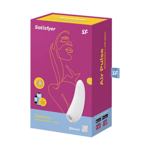 Satisfyer Curvy 1+ App-Controlled Air Pulse Stimulator White  love is love buy sex toys in singapore u4ria loveislove