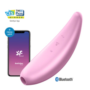 Satisfyer Curvy 3+ App-Controlled Air Pulse Stimulator Pink buy in Singapore LoveisLove U4ria