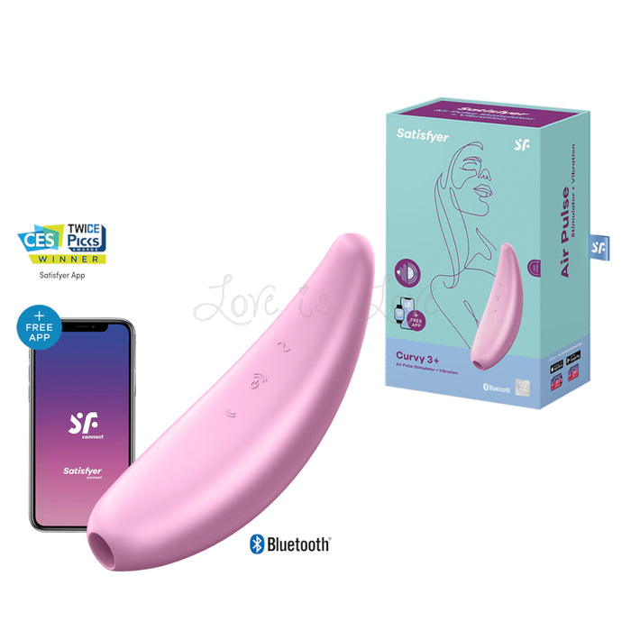 Satisfyer Curvy 3+ App-Controlled Air Pulse Stimulator Pink