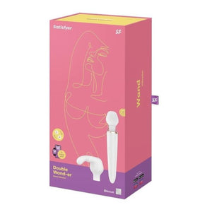 Satisfyer Double Wand-er White Massager Wand XXL Size With APP Buy in Singapore Loveislove U4Ria