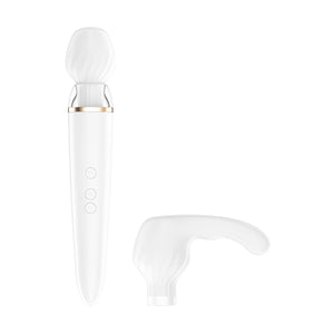 Satisfyer Double Wand-er White Massager Wand XXL Size With APP Buy in Singapore Loveislove U4Ria