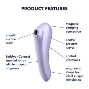 Satisfyer Dual Pleasure App-Controlled Clit Vibrator Mauve buy in Singapore LoveisLove U4ria