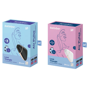 Satisfyer Love Triangle App Controlled Air Pulse Stimulator Plus Vibration Black or White Buy in Singapore LoveisLove U4Ria 