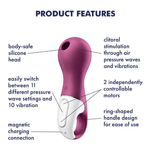 Satisfyer Lucky Libra Silicone Rechargeable Clitoral Stimulator Berry Buy in Singapore LoveisLove U4Ria 