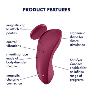 Satisfyer Sexy Secret App-Controlled Panty Vibrator Red Buy in Singapore LoveisLove U4Ria 