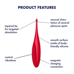 Satisfyer Twirling Fun Clitoral Stimulator Red Buy in Singapore LoveisLove u4Ria 
