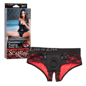 Scandal Crotchless Pegging Panty Set Buy in Singapore LoveisLove U4Ria 