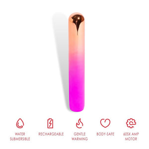 Sensuelle Aluminium Dual Motor Rumba Warming Bullet in Rainbow Ombre Buy in Singapore LoveisLove U4Ria