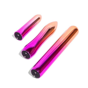 Sensuelle Aluminium Dual Motor Rumba Warming Bullet in Rainbow Ombre Buy in Singapore LoveisLove U4Ria