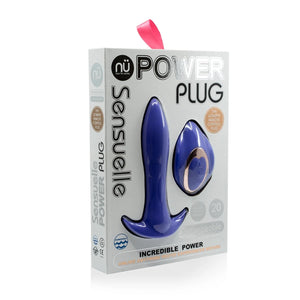 Sensuelle Power Plug 20 Functions Remote Control Butt Plug in Navy Blue love is love buy sex toys in singapore u4ria loveislove