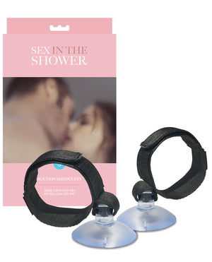 Sex In The Shower Suction Cup Handcuffs Black (Last Piece)