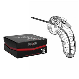 Shots Mancage Chastity Cage Model 16 With Silicone Urethal Sounding 4.5 inches in Length Transparent Buy in Singapore LoveisLove U4Ria 
