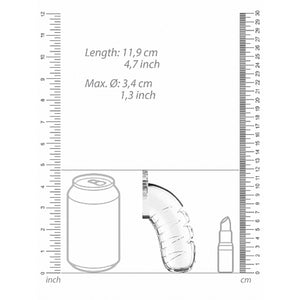 Shots Mancage Chastity Cage Model 16 With Silicone Urethal Sounding 4.5 inches in Length Transparent Buy in Singapore LoveisLove U4Ria 