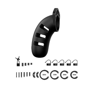 Shots Mancage Silicone Chastity Cage Model 21 4.5 Ilove is love buy sex toys in singapore u4ria loveislovenches in Length Black 